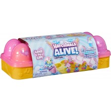 Игрален комплект Hatchimals Alive! - Кутия с яйца и фигурки, жълто/розово -1