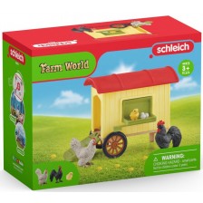 Игрален комплект Schleich Farm World - Мобилен кокошарник