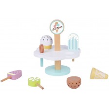 Игрален комплект Tooky toy - Щанд със сладоледи на клечка -1