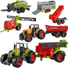 Игрален комплект Iso Trade - Фермерски машини, 6 броя -1