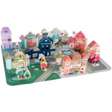 Игрален комплект Kruzzel - Дървени строителни блокчета -1