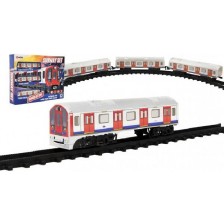 Игрален комплект Raya Toys - Електрическо метро с релси, 88 cm