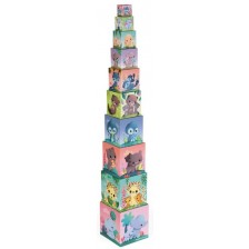 Игра с кубчета Janod - Пирамида, Сладки животни -1