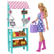 Игрален комплект Barbie - Барби с фермерски маркет -1