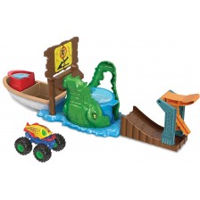 Игрален комплект Hot Wheels Monster Trucks - Swamp Chomp, с количка