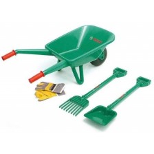 Игрален комплект Klein - Ръчна количка с инструменти за градина Bosch -1