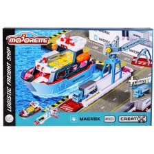Игрален комплект Majorette Creatix - Товарен кораб с камион и кран -1