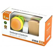 Игрален комплект Viga - Хамбургер и сандвич