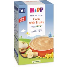 Инстантна млечна каша с пребиотик Hipp - Царевица и плодове, 250 g -1