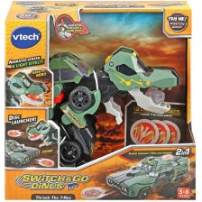 Интерактивна играчка 2 в 1 Vtech - Трансформиращ се T-Rex (на английски език) -1