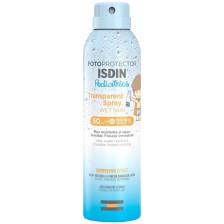 Isdin Fotoprotector Pediatrics Слънцезащитен спрей Wet Skin Transparent, SPF 50, 250 ml -1
