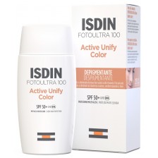 Isdin FotoUltra Тониран слънцезащитен флуид Active Unify Color, SPF 50+, 50 ml -1