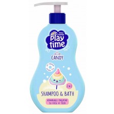 Измиващ гел 2 в 1 Baby Crema Play time - Candy, 400 ml -1