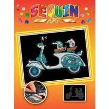 Творчески комплект KSG Crafts Sequin Art - Изкуство с пайети, Скутер