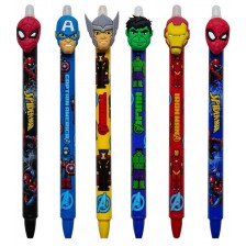 Изтриваща се химикалка с гума Colorino Disney - Spiderman & Avengers, асортимент -1