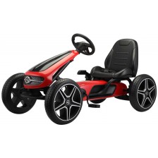 Картинг кола Moni Toys - Mercedes-Benz Go Kart, EVA, червена -1