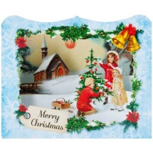 Картичка Gespaensterwald 3D - Merry Christmas, украсяване на елха -1