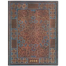 Календар-бележник Paperblanks Midnight Star - Вертикален, 88 листа, 2024 -1