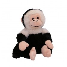 Плюшена играчка Keel Toys - Маймунка, черна и бяла -1