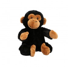 Плюшена играчка Keel Toys - Маймунка, черна и кафява -1