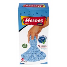 Кинетичен пясък в кутия Heroes - Син цвят, 1000 g