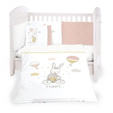 Бебешки спален комплект 6 части KikkaBoo -Rabbits in Love, 60 х 120 cm -1