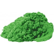 Кинетичен пясък Bigjigs - Зелен, 500 грама