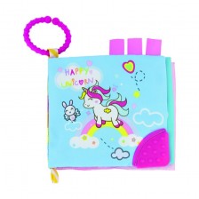 Образователна текстилна книжка KikkaBoo - Happy Unicorn -1