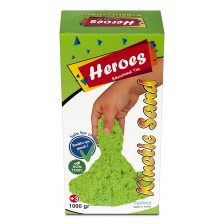 Кинетичен пясък в кутия Heroes - Зелен цвят, 1000 g -1