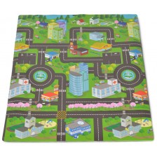 Килим за игра Moni Toys - City Map, малък -1
