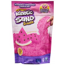 Кинетичен пясък Spin Master - Kinetic Sand, с аромат на диня, розов, 227 g