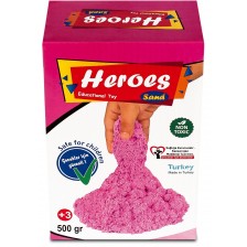 Кинетичен пясък в кyтия Heroes - Розов цвят, 500 g -1
