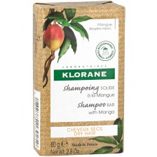 Klorane Mango Хидратиращ твърд шампоан, 80 g