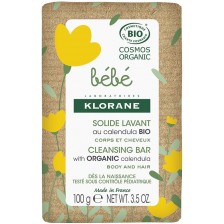 Klorane Bebe Calendula Измивен сапун за тяло и коса, 100 g