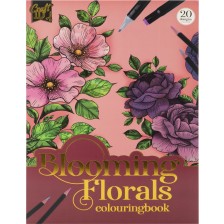 Книжка за оцветяване Grafix - Цветя -1