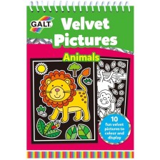 Книжка за оцветяване с кадифе Galt - Животни -1