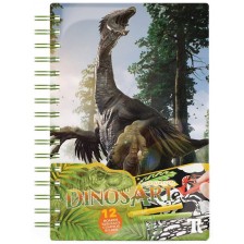 Книжка за оцветяване с кадифе DinosArt - Динозаври