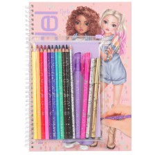 Книжка за оцветяване Depesche TopModel с комплект моливи и химикалки -1