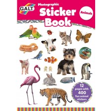 Книжка със стикери Galt - Животни -1