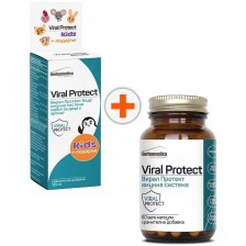 Комплект Viral Protect Kids Сироп и Viral Protect, 125 ml + 60 капсули, Herbamedica -1