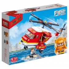 Конструктор BanBao - Пожарен спасителен хеликоптер, 310 части -1