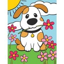Комплект с акрилни бои Royal - Моята първа рисунка, кученце, 22 х 30 cm -1