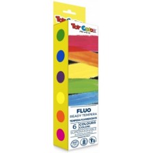 Комплект темперни бои Toy Color - 6 флуоресцентни цвята -1