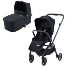 Комбинирана бебешка количка 2 в 1 Recaro - Duo Sadena Prime, Mat Black