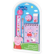 Комплект ученически пособия Kids Licensing - Peppa Pig, 5 части