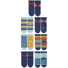 Комплект детски чорапи Sterntaler - 17/18 размер, 6-12 месеца, 7 чифта -1