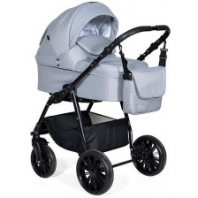 Комбинирана детска количка 2в1 Baby Giggle - Toronto, светлосива -1
