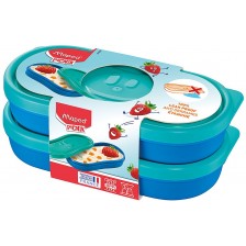 Комплект кутии за храна Maped Concept Kids - Синя, 150 ml, 2 броя -1
