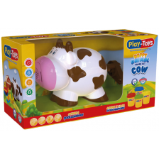 Комплект с моделин Play-Toys - Щастливата крава