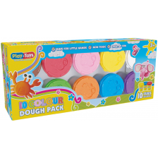 Комплект моделин Play-Toys - 10 цвята, 300 g